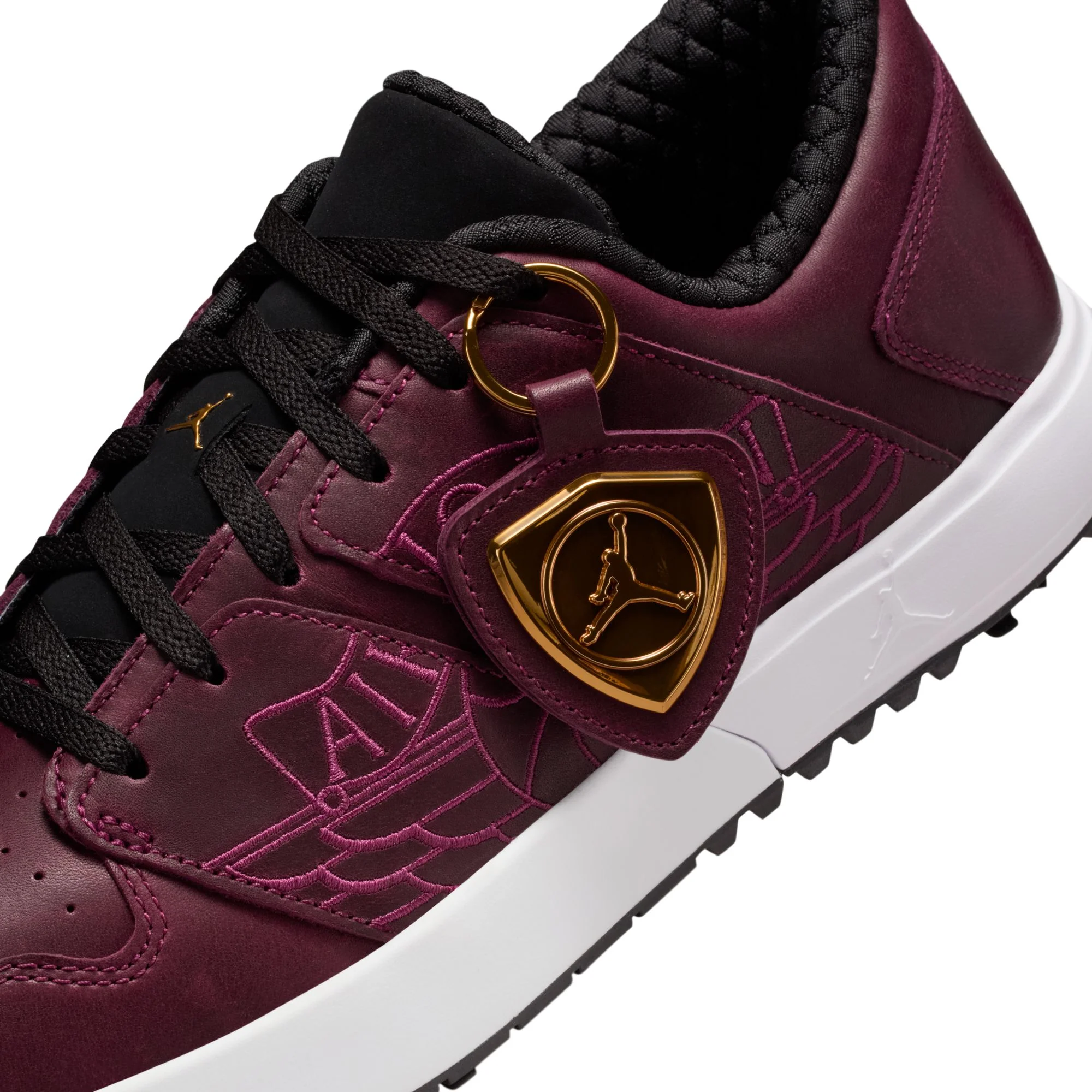 Air Jordan "Nu Retro 1 Golf" M - White / Bordeaux / Black - Image 5