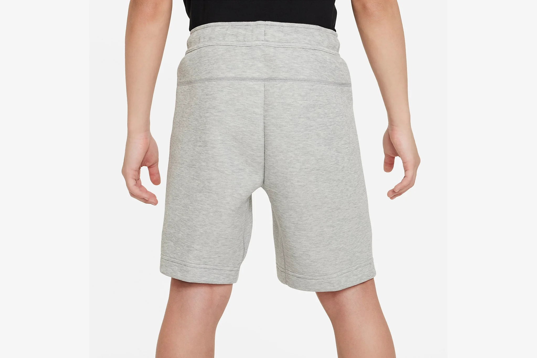 Nike "Nike Sportswear Tech Fleece Big Kids Shorts" - Dark Heather Grey - Image 3